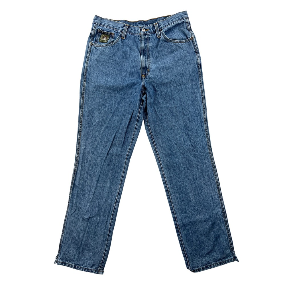 Cinch Jeans Men 33x32 Blue Denim Straight Leg Western Cowboy Green Label *READ*